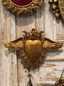 Gold Winged Sacred Heart