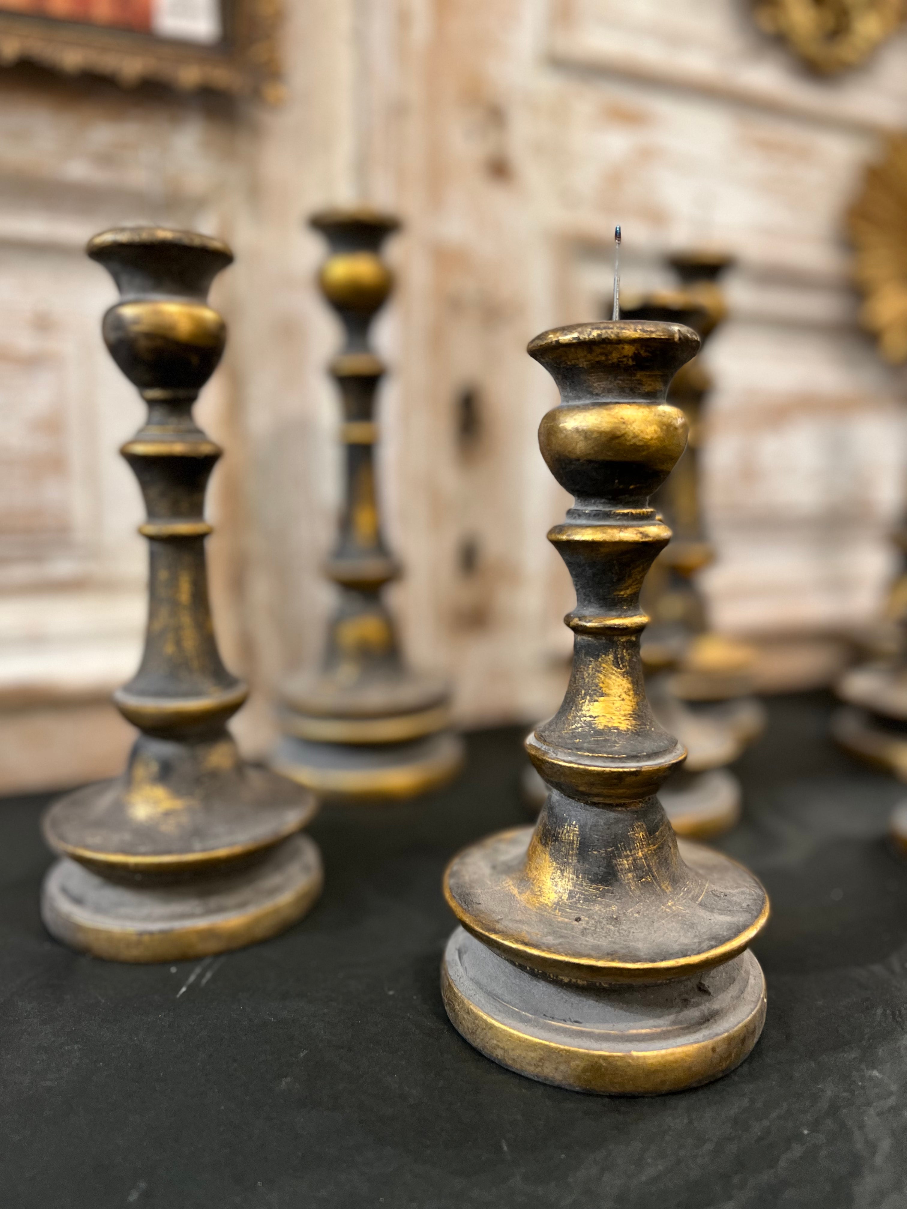 Hand Carved Timber Candlestick- 3 Sizes