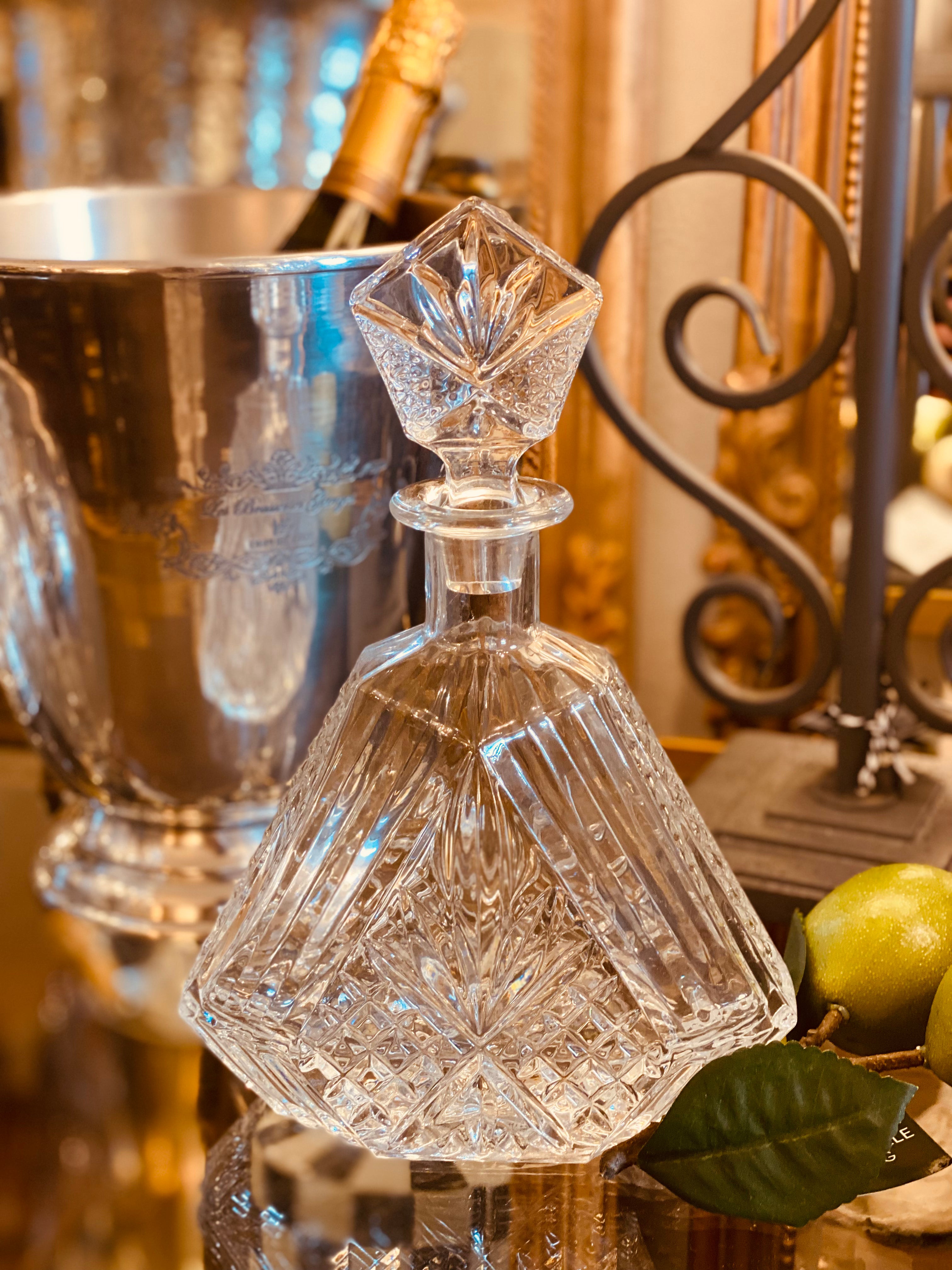 Crystal Cut Glass Decanter - 3 Styles