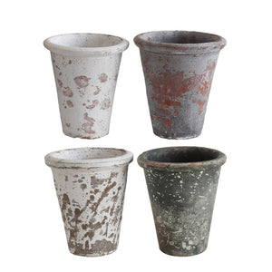 Distressed Finish Clay Pots