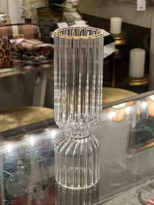 Gold Rim Glass Bud Vase - Various